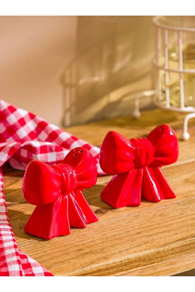 LC Waikiki LCW HOME Kırmızı Fiyonk Görünümlü Tuzluk Ve Biberlik