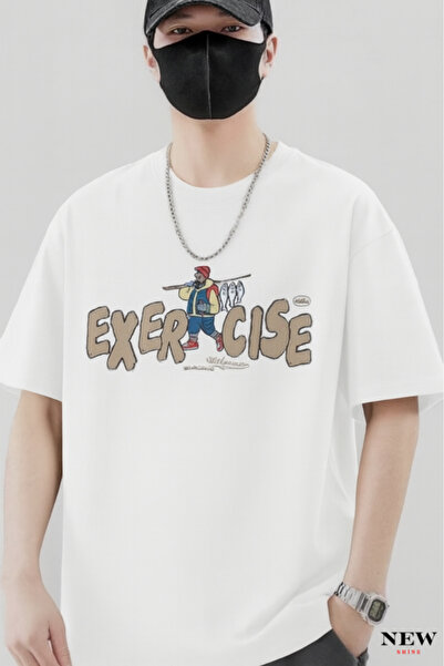 sor sign تمرين مطبوع قصة فضفاضة تي شيرت