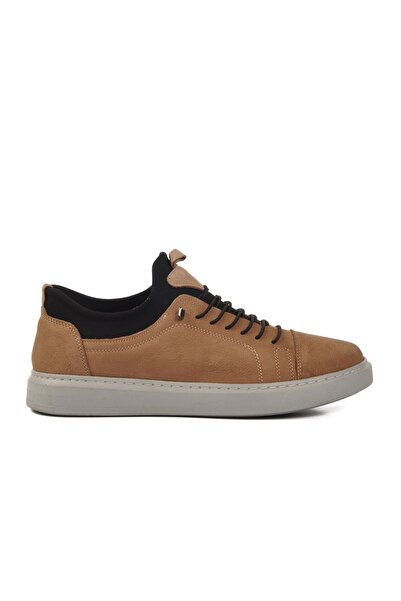 Aspor Sand Nubuck Genuine Leather Men's Casual Shoes