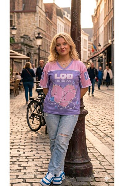 Minga London Mor HIGHSCHOOL Detail Unisex Jersey Forma