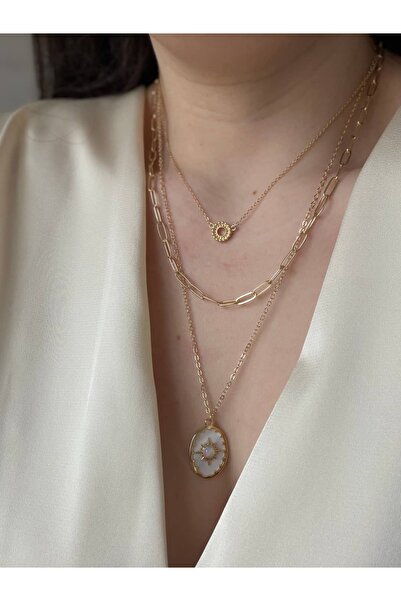 CHARMLUCKY Sedefli̇ Polar Star 3-Piece Necklace