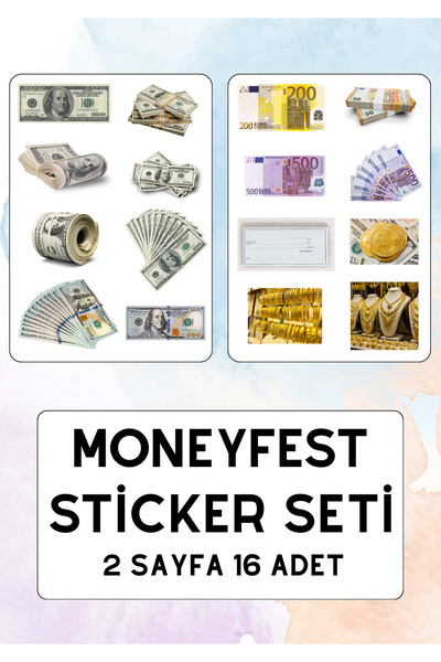 ANSHA CRAFTS MONEYFEST Sticker Seti - Bullet Journal - Ajanda - Planner - Def...