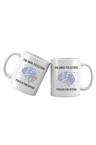 Liya Gift Collection Kişiye Özel Psikolog Meslek Kupası – İsim Yazılı Psikolo...
