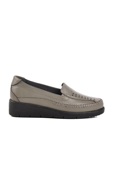 Aspor Gray Genuine Leather Women's Casual Shoes