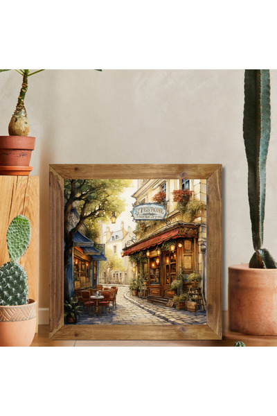 Tuba Decor Tablou pătrat cu ramă din lemn darsokak