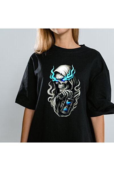 TİMİSİVA Tricou unisex supradimensionat ARTISTIC cu imprimeu guler rotund cu ...