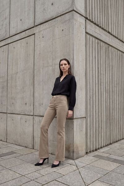 Hiccup Джинсові штани-кльош з високою талією MY FASHION