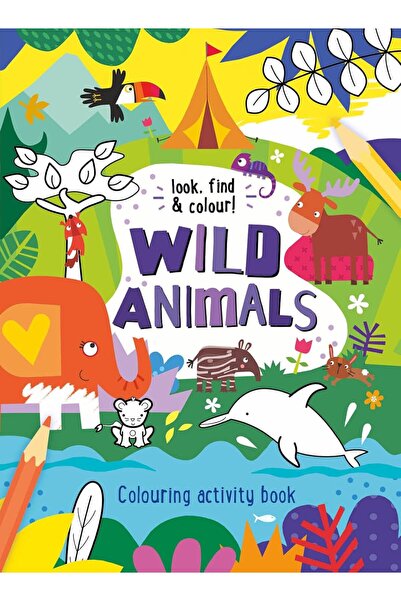 North Parade Publishing Look find and colour wild animals