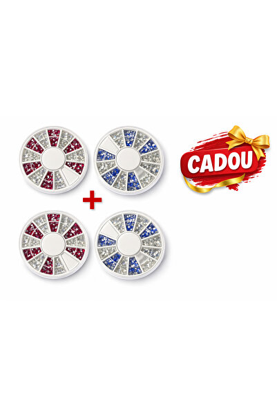 OEM Nail Rhinestones Set – Multicolored Nail Art Crystals for Manicure, 2 Pie...