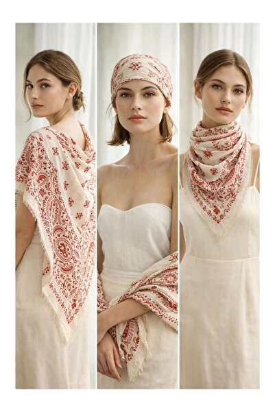 ANBLYs COLLECTION Ethnic D Patterned Self-Tie Shawls Accessory