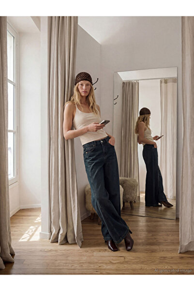 LC Waikiki Rmz Gi̇yi̇m Farkiyla Wide Leg Women's Jean Pants