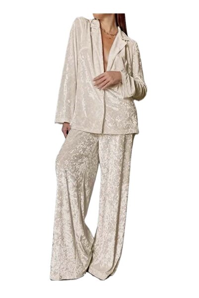 SOLOBUY Velvet Two-Piece Loungewear Set