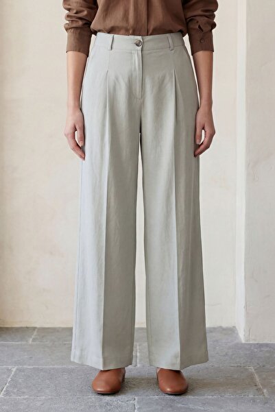 Hiccup My Fashion Comfortable Pleated Straight Leg Pants