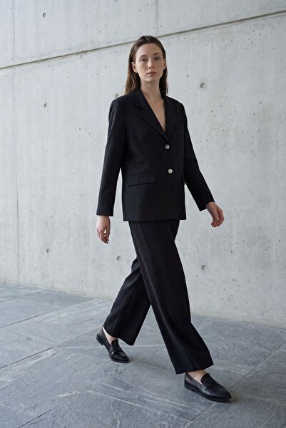 Hiccup My Fashion Buttoned Cotton Linen Blazer