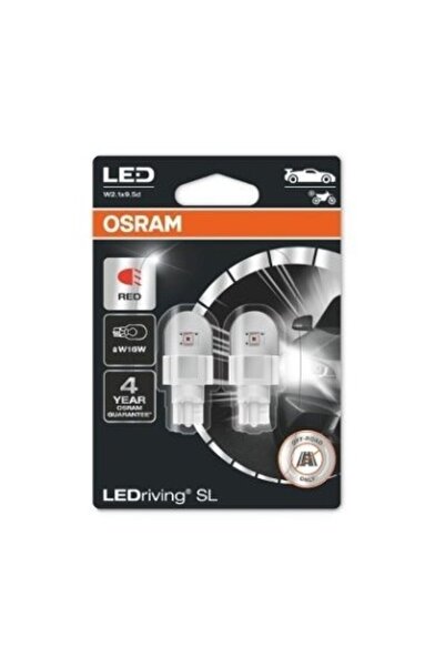 Osram Set de 2 becuri LED exterioare 12V (W16W) Roșii Ledriving Premium de la