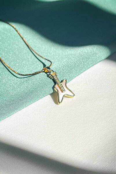 Berilya Aksesuar Pearlescent Electric Guitar Necklace