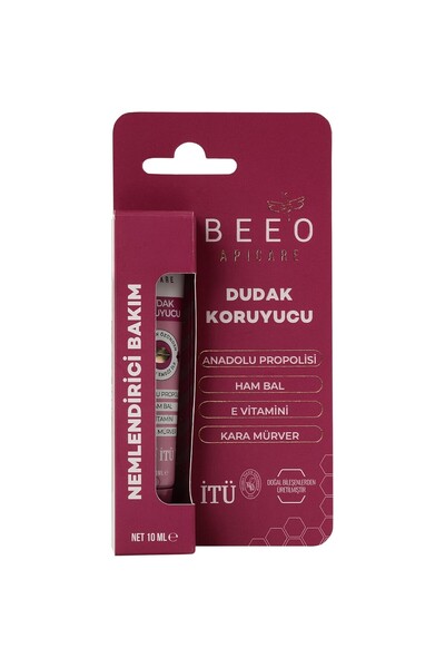 AyrStore Bee'o ApiCare Propolisli Kara Mürverli Dudak Koruyucu, 10 ml