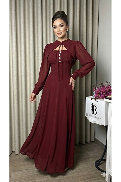 TOP BERLANTY "Serene" luxurious chiffon two-piece dress