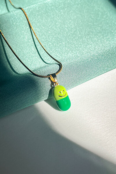 Berilya Aksesuar Steel Necklace with Medicine Capsule Figure