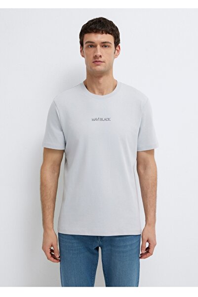 Mavi Black Printed Regular Fit 100% Cotton Men's T-Shirt.