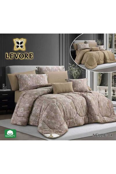 Levore Luxury cotton double bed sheet set, 8 pieces