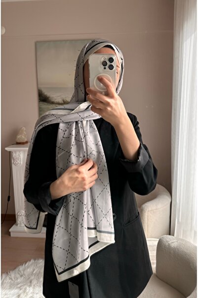 BUSCARFS Gray Voile Shawl Silk