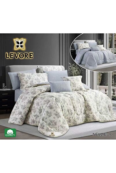 Levore Luxury cotton double bed sheet set, 8 pieces