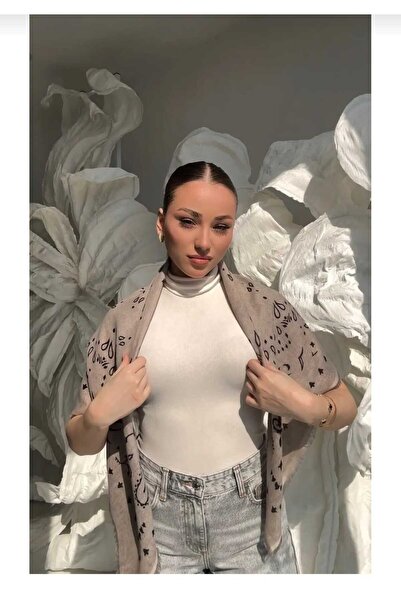 ANBLYs COLLECTION Ethnic D Patterned Self-Fabricated Shawl with Edges Tassele...