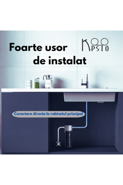 Koopsio Filtru de apa Q1, Sistem de filtrare sub chiuveta, carbon activ