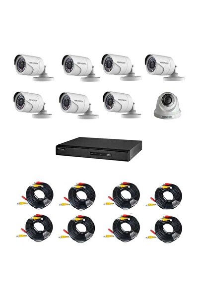 Hikvision Hikvision 8-channel CCTV camera kit: 1 indoor camera, 7 outdoor cam...