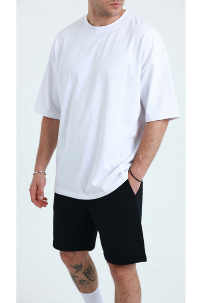 TKT Men's Regular Comfortable Cut, Elastic Waist, Side Pocketed Folded Legs, ...