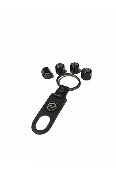 Smart Garage Nissan Plastic Valve and Plastic Keychain Set
