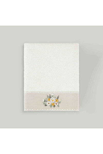 Linens Aurelia Pamuk 50x85 Cm Yüz Havlusu Ekru