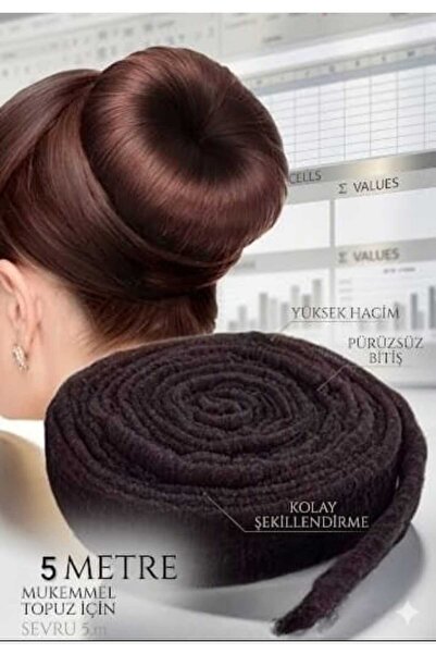 SEVRU Hair Bun Sponge&Net 5 Meter Roll Hair Styling Bun Apparatus