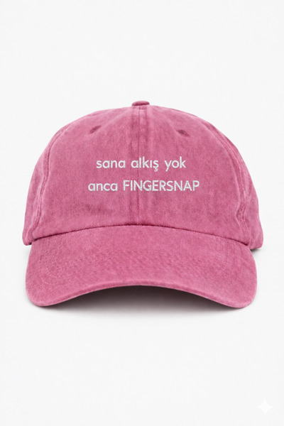 Tresore ''Sana Alkiş Yok Anca Fingersnap'' Embroidered Washable Hat / Embroid...
