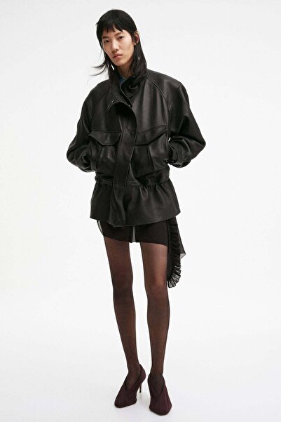 H&M Peplum leather jacket
