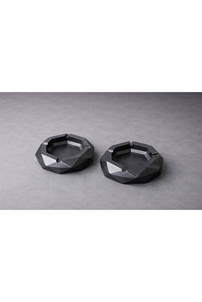 Nebron Modern Metalik Kül Tablası 2’li Set – Dekoratif Taş Küllük -2Adet- El ...