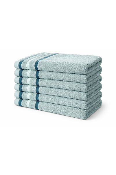 Dekor Set of 6 Premium Bath Towels, 100% Cotton, Size 30x50 cm, Density 550 g...