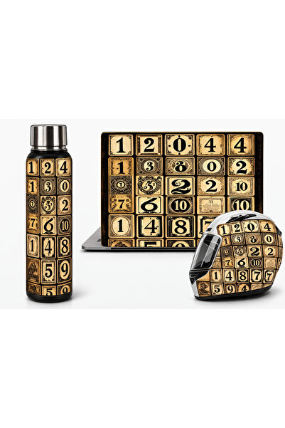 Limitless Design Vintage Number Cards Poster – Retro Typography Collage Wall ...