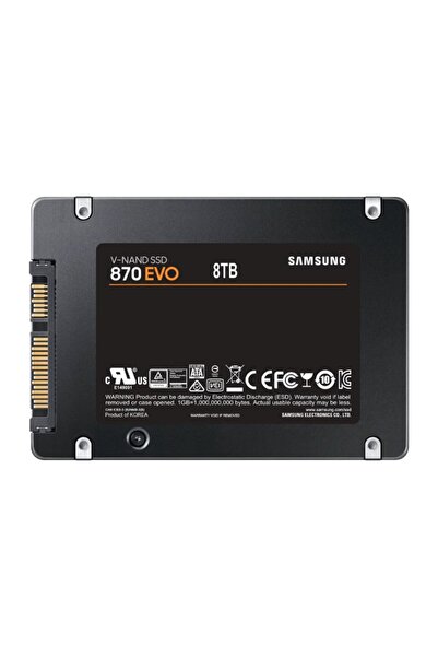 Samsung 8TB 870 EVO 2.5 SATA3 MZ-77E8T0BW 560-530 MB/S TR GARANTILI