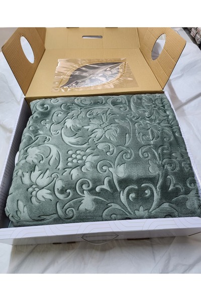 Merinos Elegans Çift Kişilik Battaniye - Yeşil