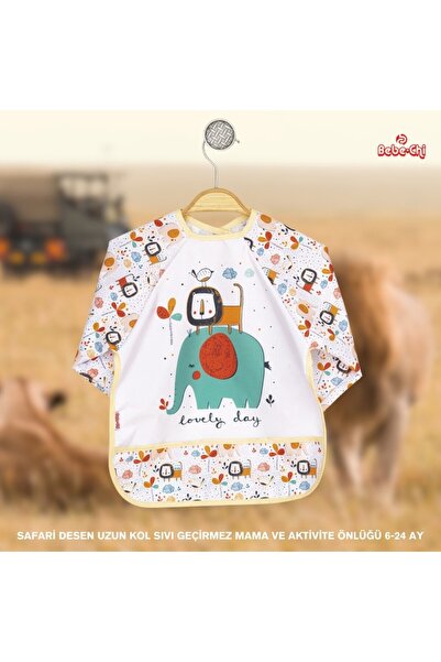 minipanda مريلة بيبيتشي طويلة الأكمام للطعام والأنشطة (6-24 شهرًا)