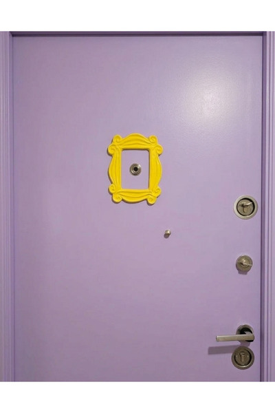 Goldesing Friends Monica's Door Ornament, Yellow Frame Door Decoration, Door ...