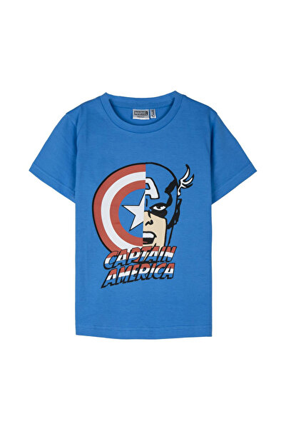 AVENGERS Captain America Blue Short Sleeve T-Shirt for Kids 140 CM 10 Years