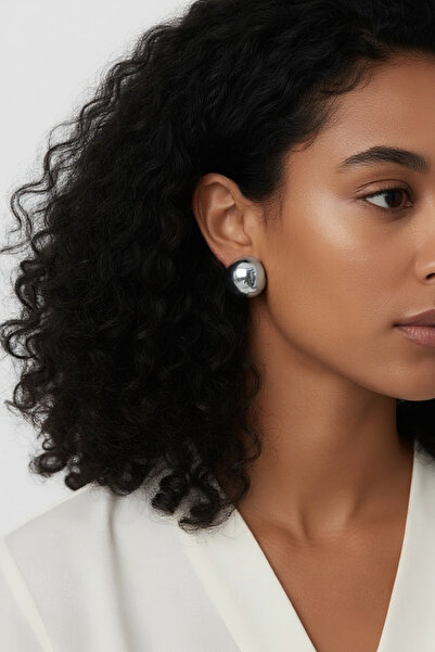 ECEM ALP Modern Round Steel Ball Earrings