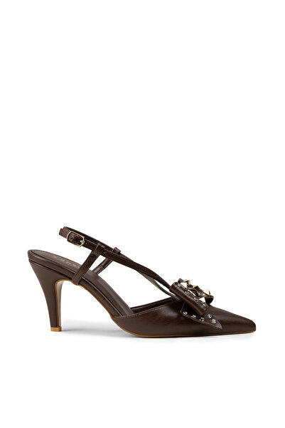 Deery Women's Brown Bow Evening Dress Shoes