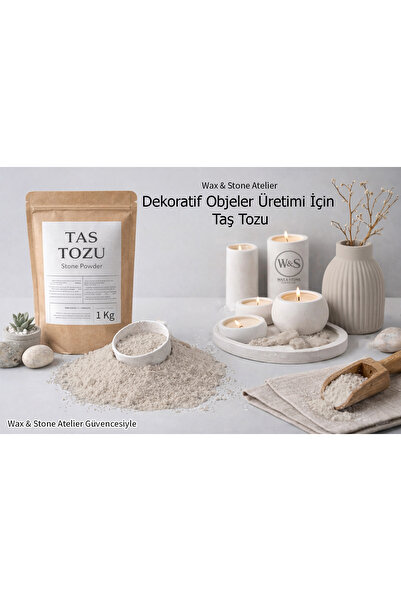 Wax&Stone ATELIER Taş Tozu Hobi Döküm Harcı Bej Polimer Katkılı Seramik Görün...