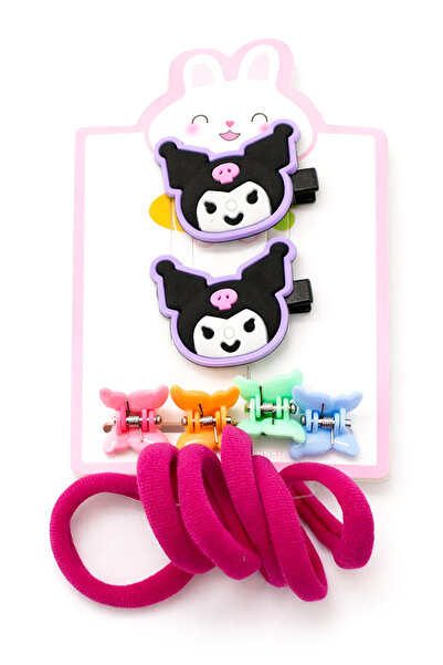 MakeWell Set de agrafe și elastice de păr pentru copii cu figurină Kuromi, se...