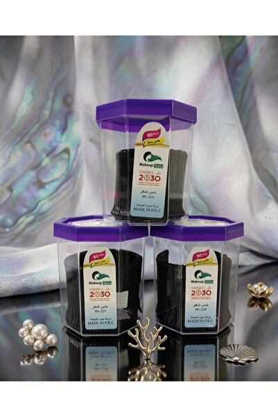 Makeup 3 boxes of black hairpins (hair clips), medium size. Each box contains...