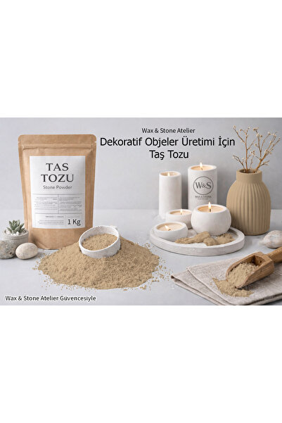 Wax&Stone ATELIER Taş Tozu Hobi Döküm Harcı Bej Polimer Katkılı Seramik Görün...